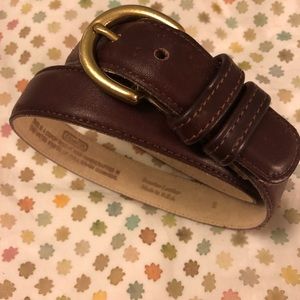 Coach mahogany leather belt S